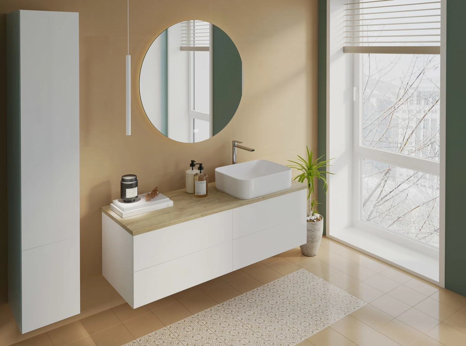 Kronenbach Moon Badspiegel Ø 120 cm mit Spiegelheizung und LED-Treiber Bild 6