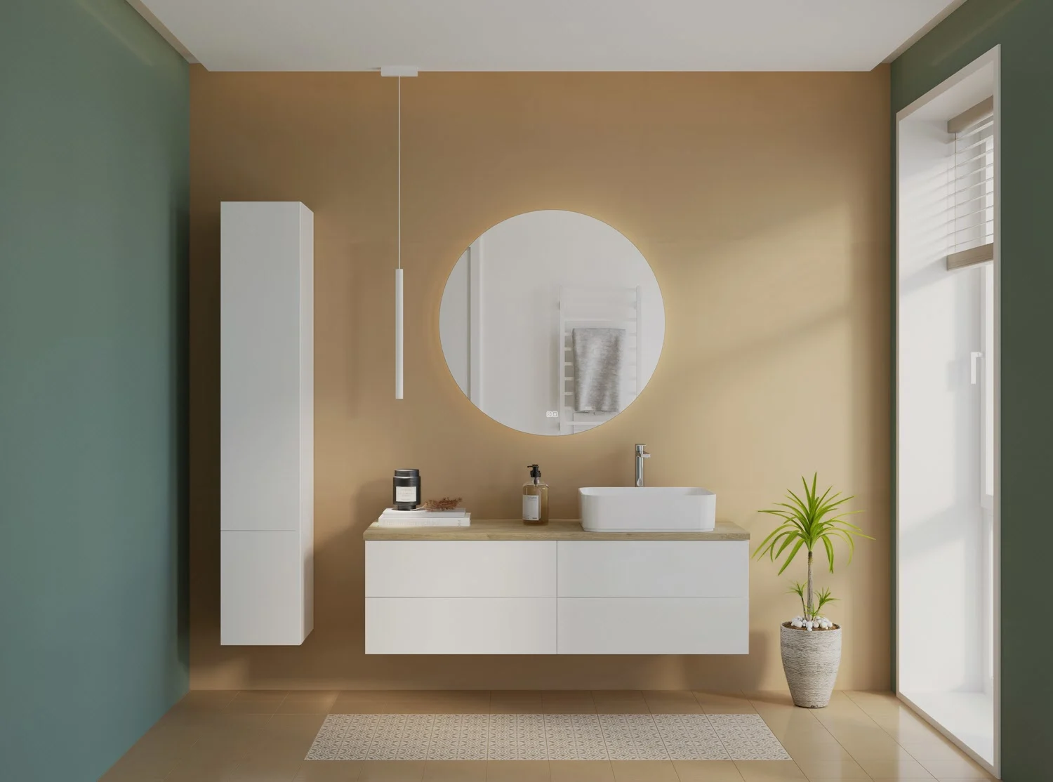 Kronenbach Moon Badspiegel Ø 120 cm mit Spiegelheizung und LED-Treiber Bild 7