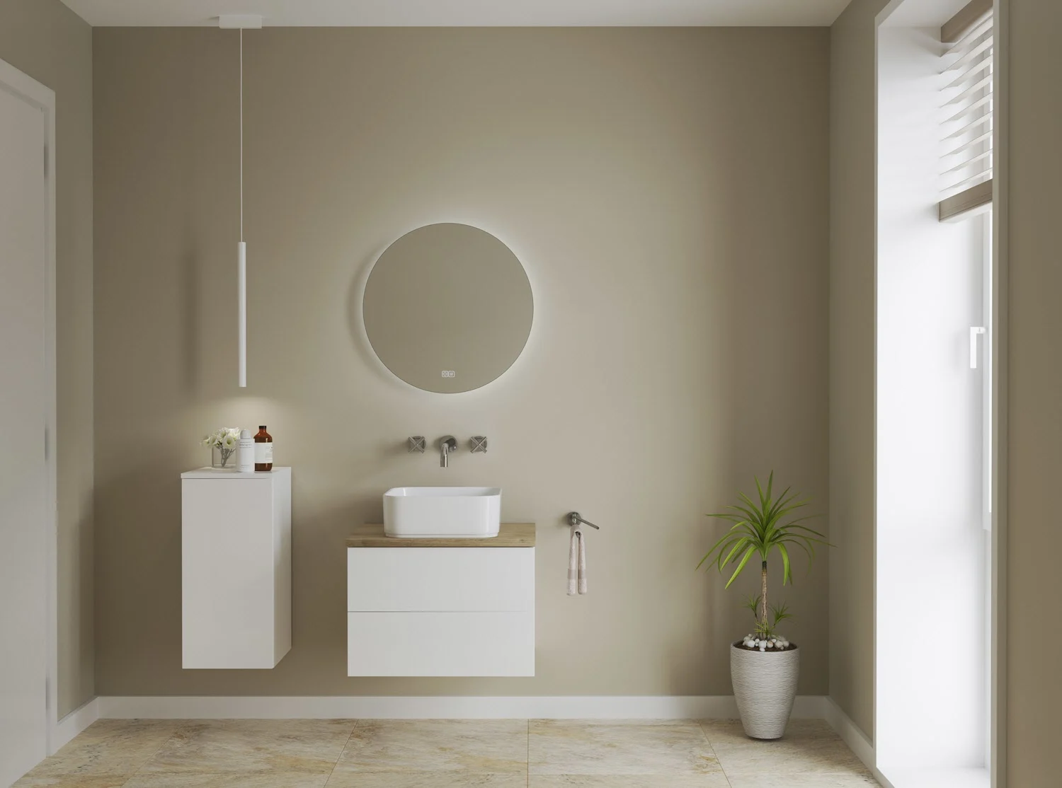 Kronenbach Moon Badspiegel Ø 60 cm mit Spiegelheizung und LED-Treiber Bild 9