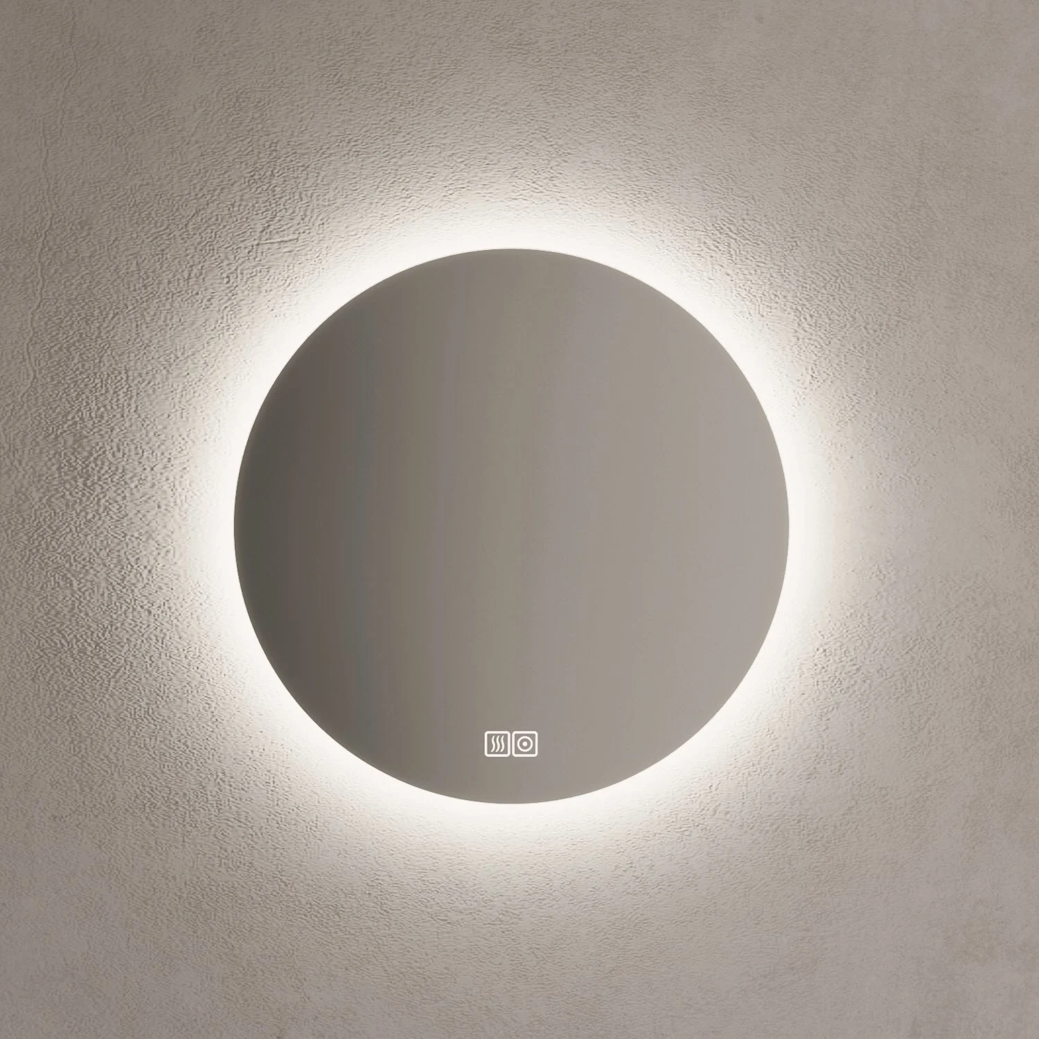 Kronenbach Moon Badspiegel Ø 60 cm mit Spiegelheizung und LED-Treiber