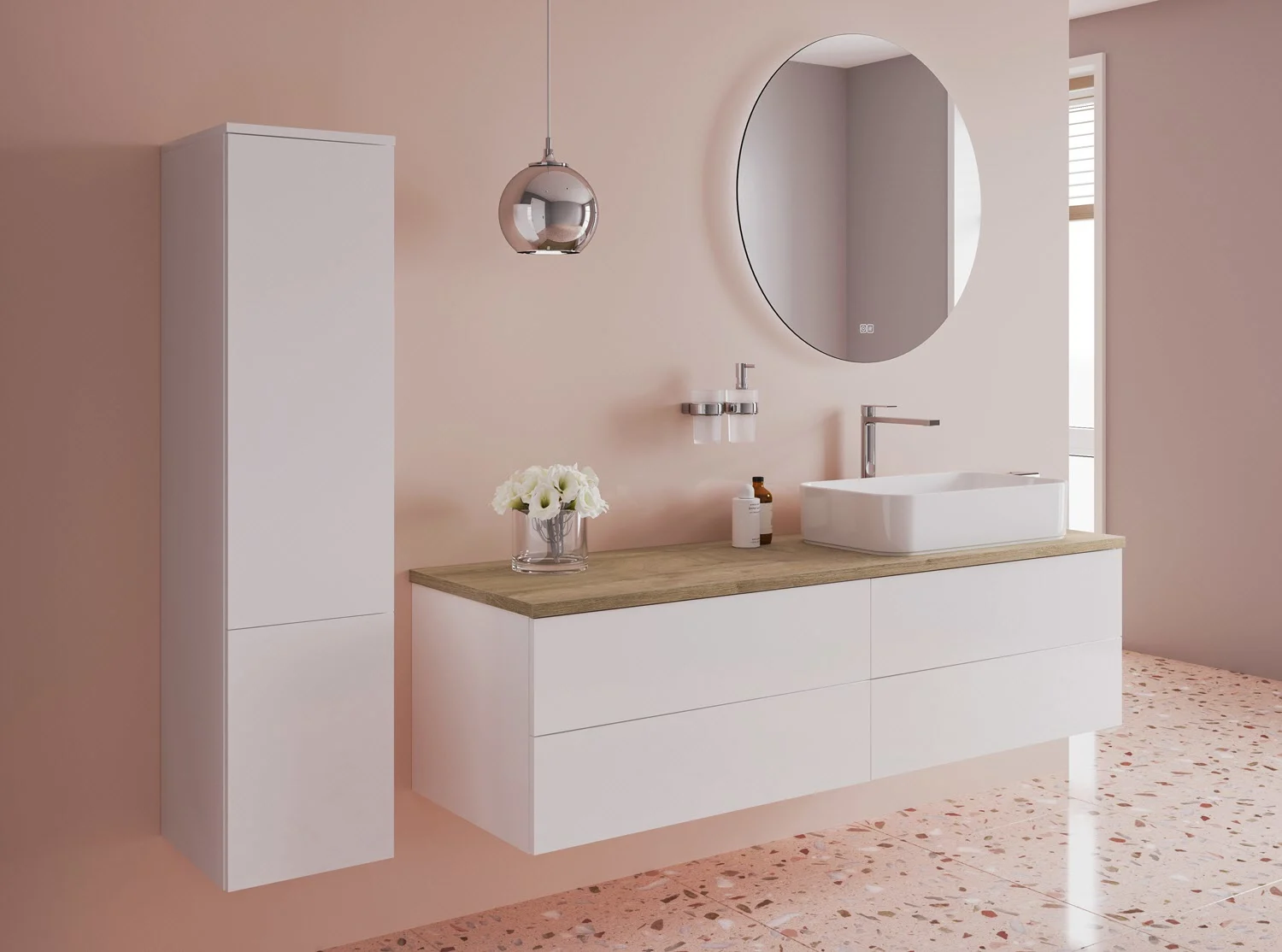 Kronenbach Moon Badspiegel Ø 70 cm mit LED-Treiber und Spiegelheizung Bild 6