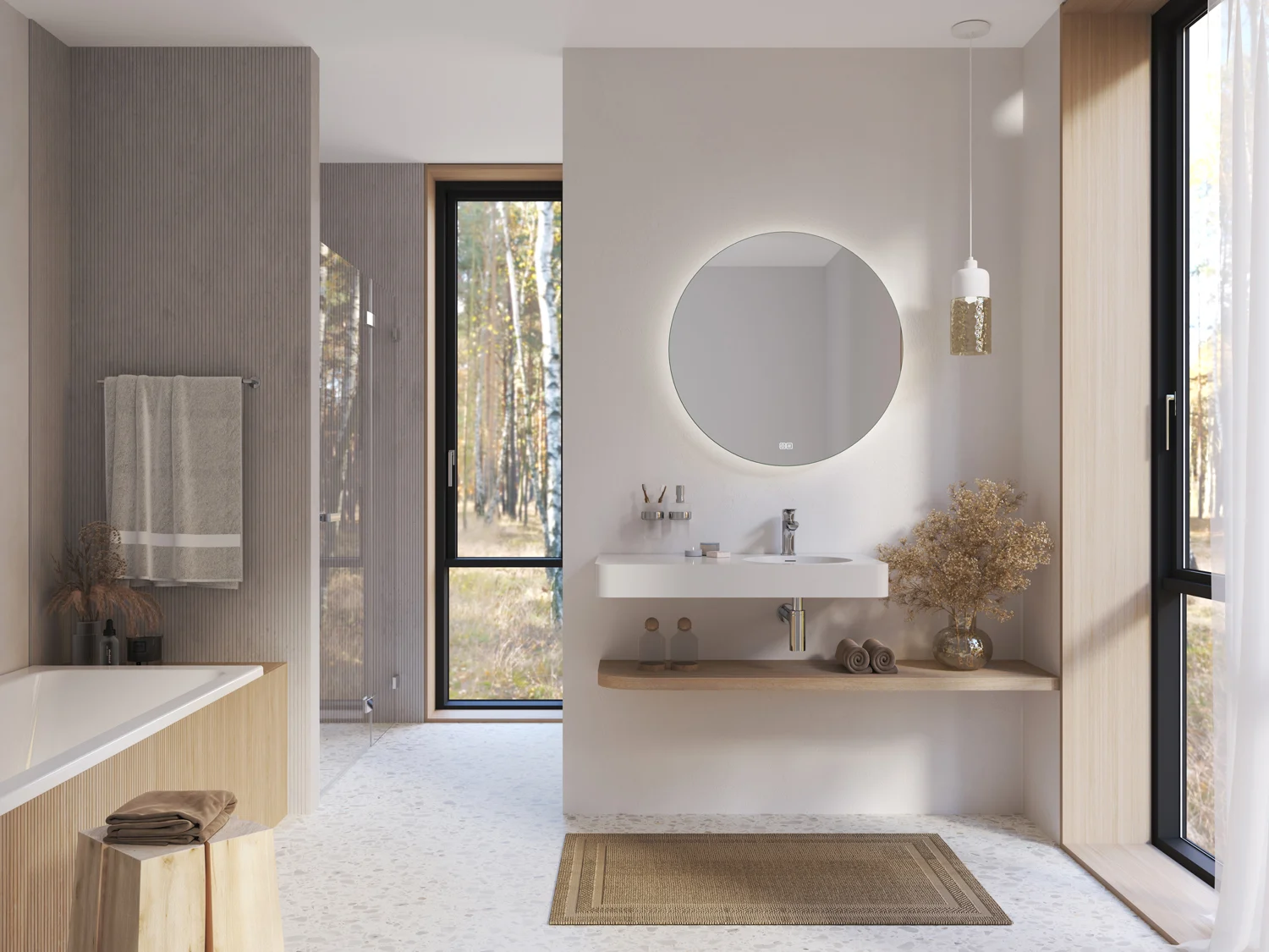 Kronenbach Moon Badspiegel Ø 80 cm mit Spiegelheizung und LED-Treiber Bild 8