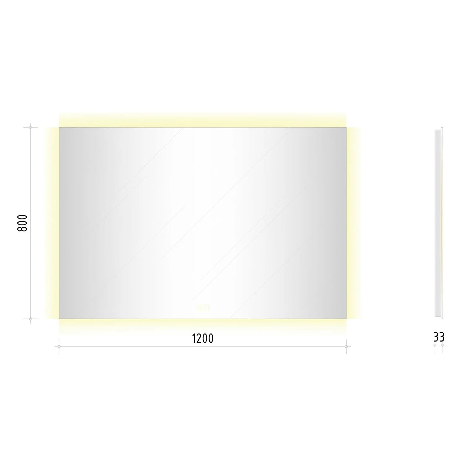 Kronenbach Night Badspiegel 120 x 80 cm mit dimmbarer LED-Beleuchtung und Backlight Bild 5