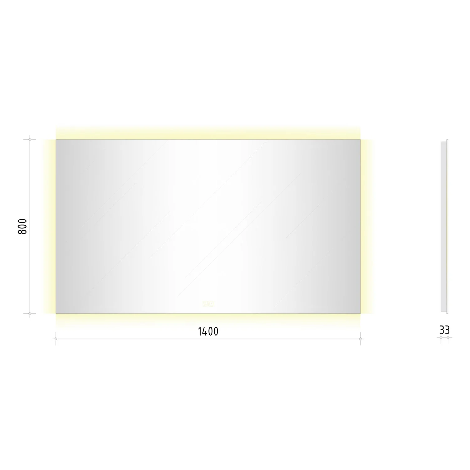 Kronenbach Night Badspiegel 140 x 80 cm mit LED-Beleuchtung und Dimmfunktion Bild 5