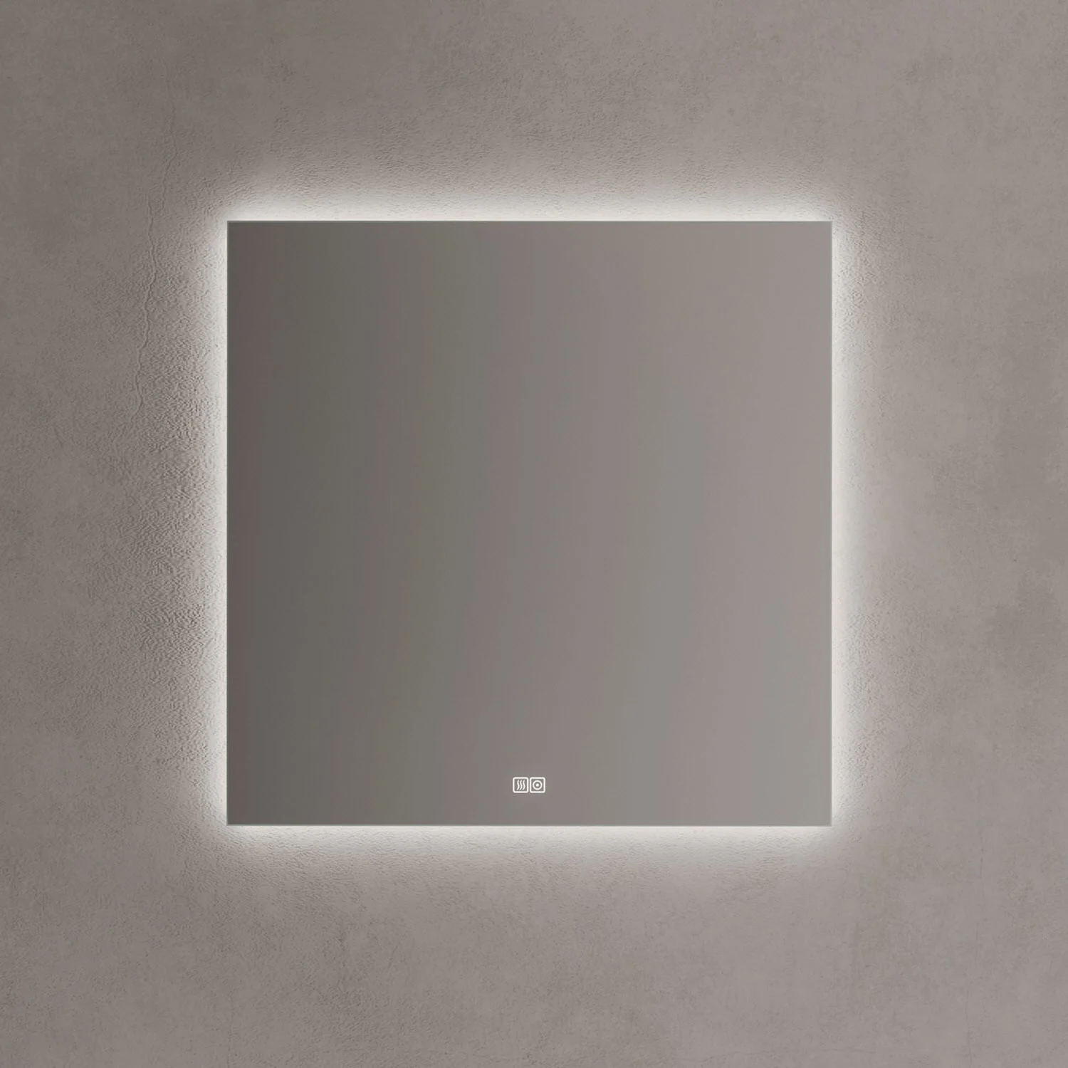 Kronenbach Nacht Badspiegel 80 x 80 cm mit LED-Beleuchtung und Dimmfunktion