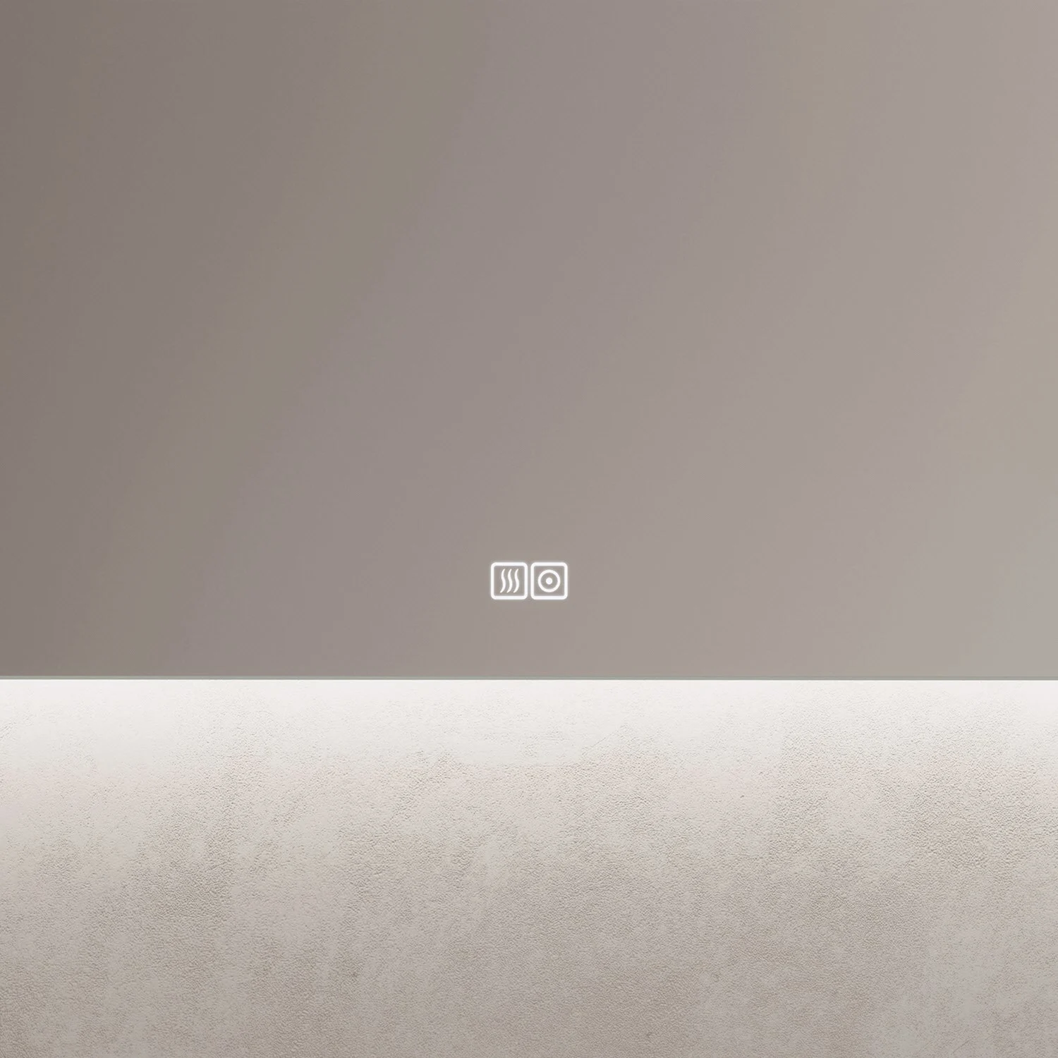 Kronenbach Nacht Badspiegel 80 x 80 cm mit LED-Beleuchtung und Dimmfunktion Bild 3