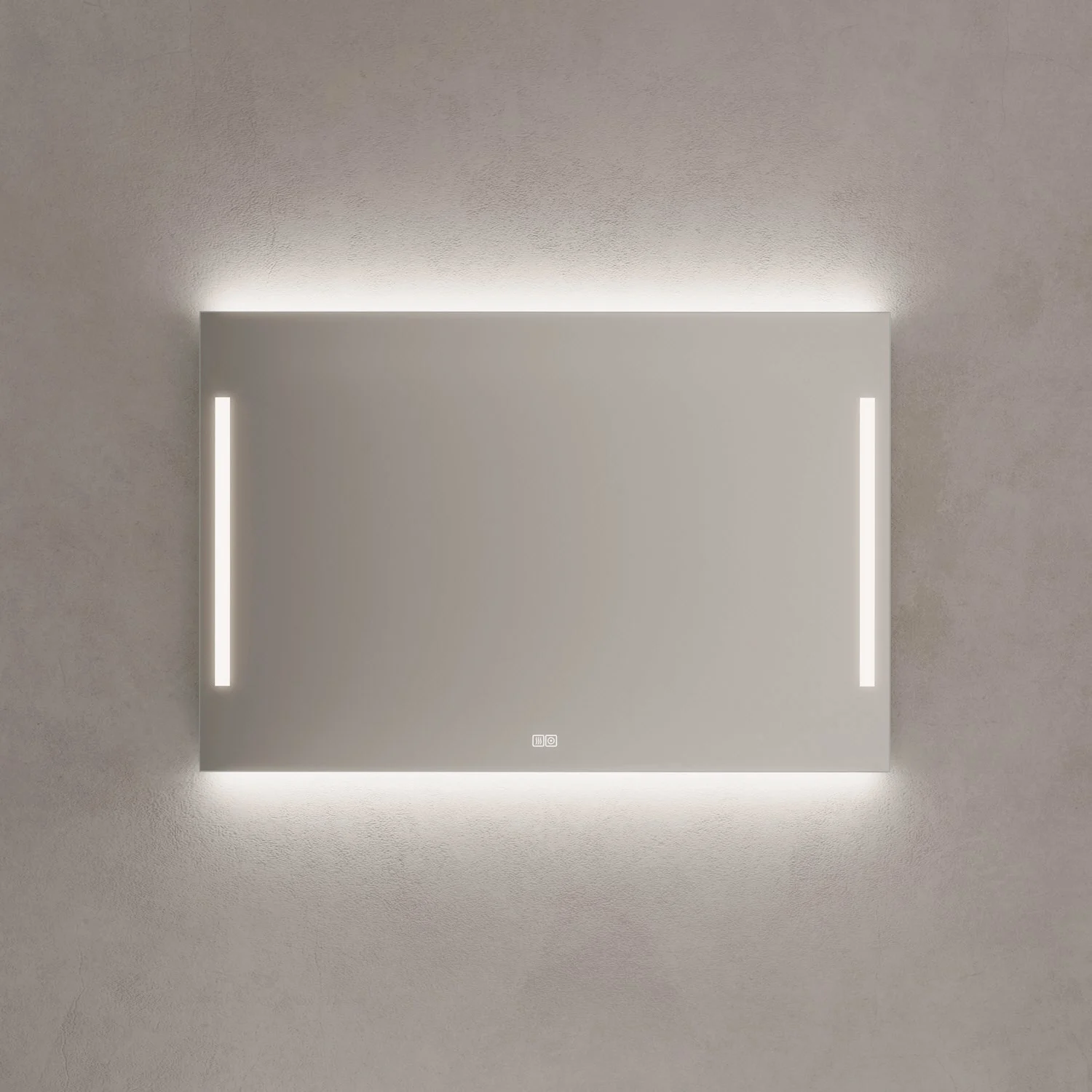 Kronenbach Sun Badspiegel 120 x 80 cm mit LED Seiten- und Hintergrundbeleuchtung