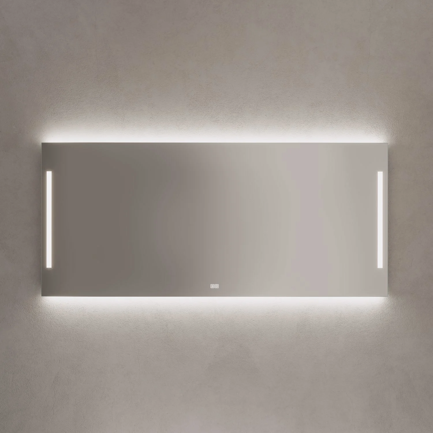 Kronenbach Sun Badspiegel 180 x 80 cm mit LED Seiten- und Hintergrundbeleuchtung