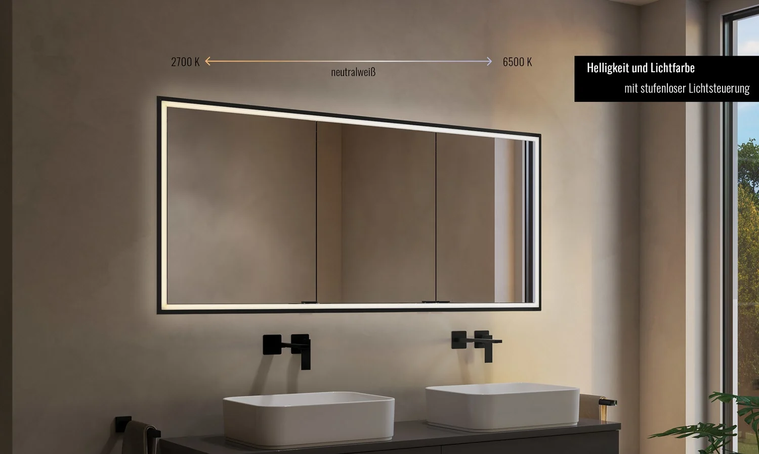 Kronenbach Cube 2.0 Spiegelschrank 120 cm, Aufputz, 3-türig Bild 8