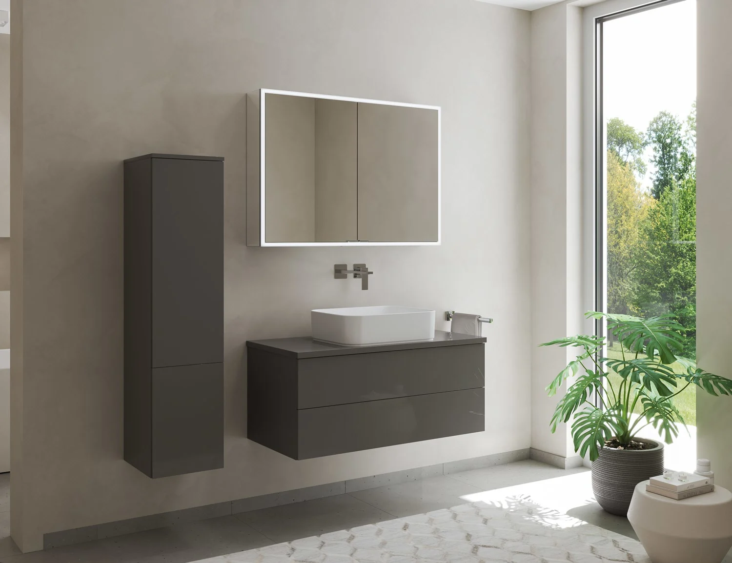 Kronenbach Cube 2.0 Spiegelschrank 120 cm, Aufputz, 2-türig Bild 5