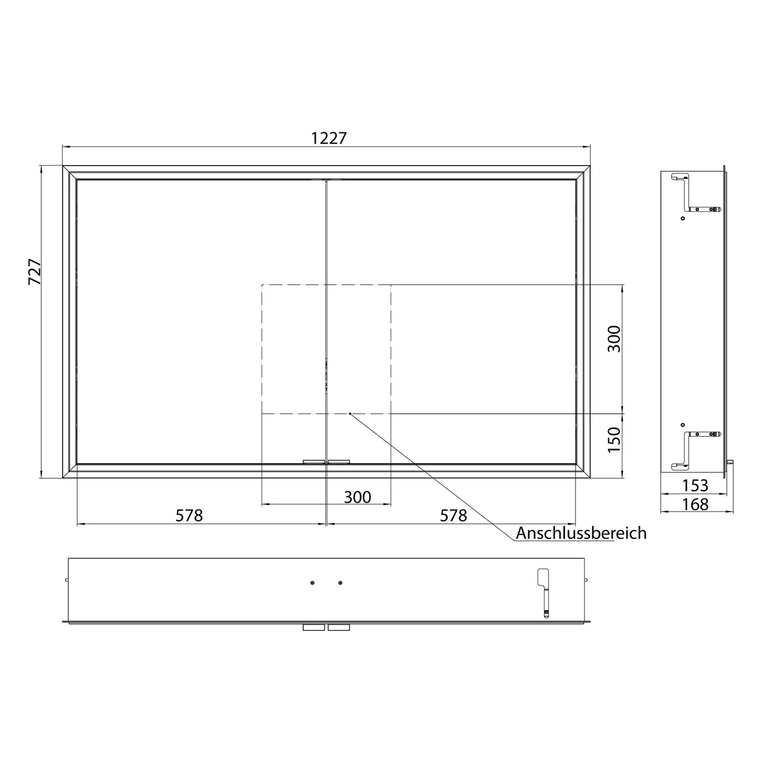 Kronenbach Cube 2.0 Spiegelschrank 120 cm, Unterputz, 2-türig Bild 8