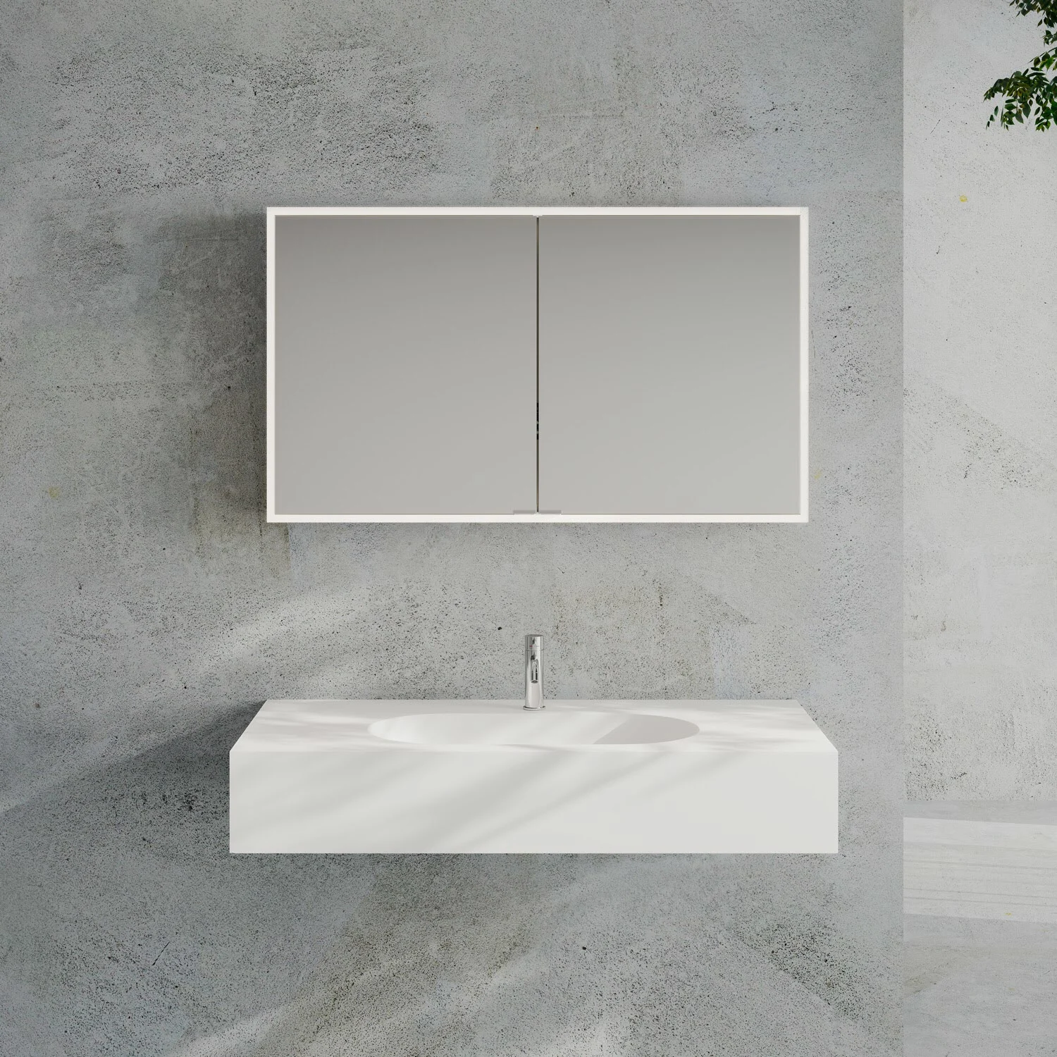 Kronenbach Cube 2.0 Spiegelschrank 120 cm, Aufputz, 2-türig Bild 6