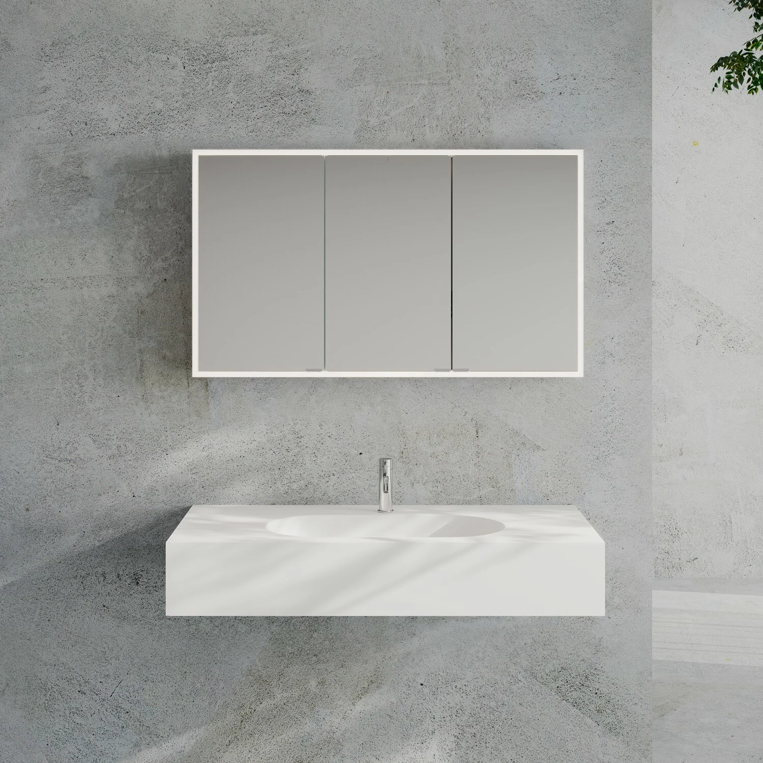 Kronenbach Cube 2.0 Spiegelschrank 120 cm, Aufputz, 3-türig Bild 7