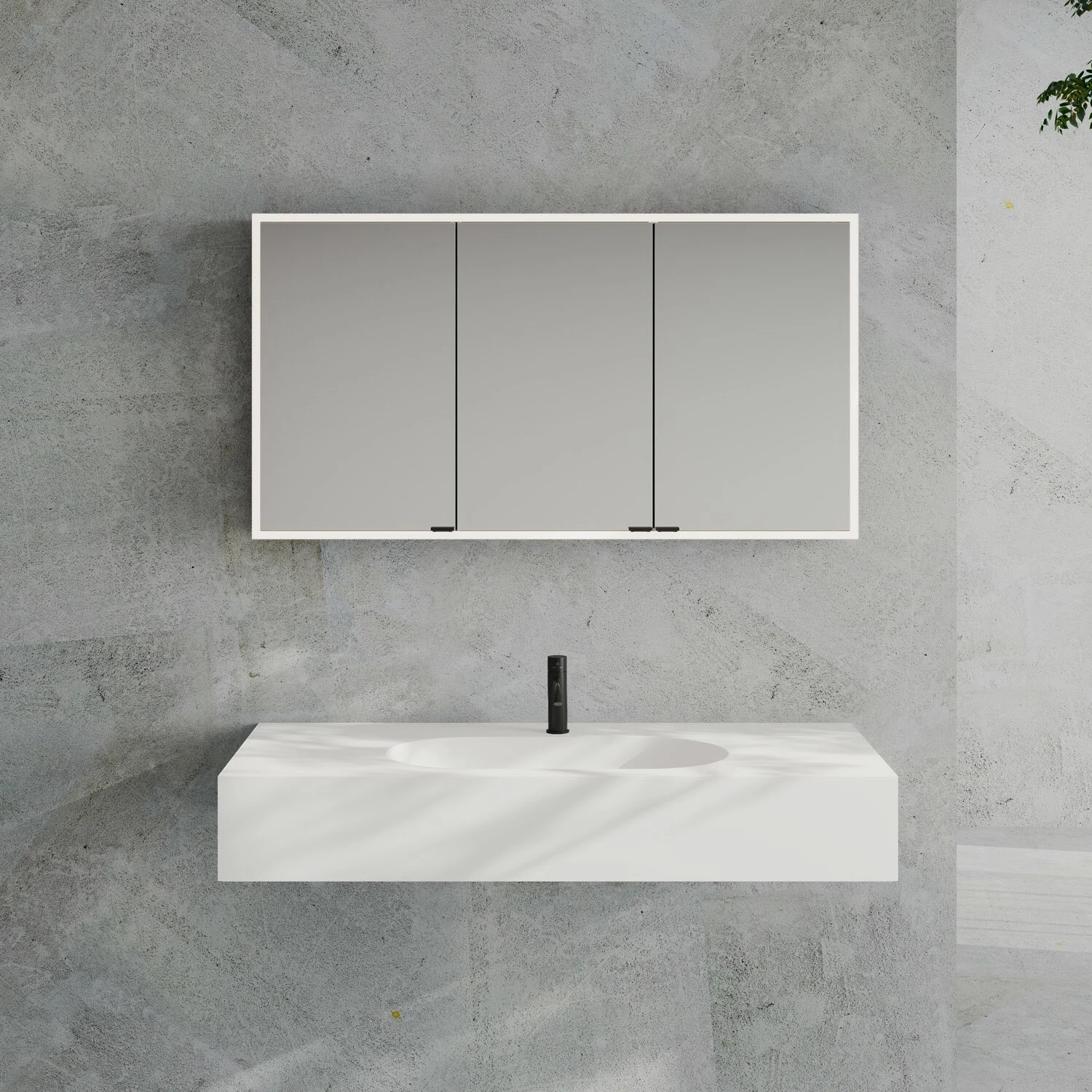 Kronenbach Cube 2.0 Spiegelschrank 130 cm, Aufputz, 3-türig Bild 7