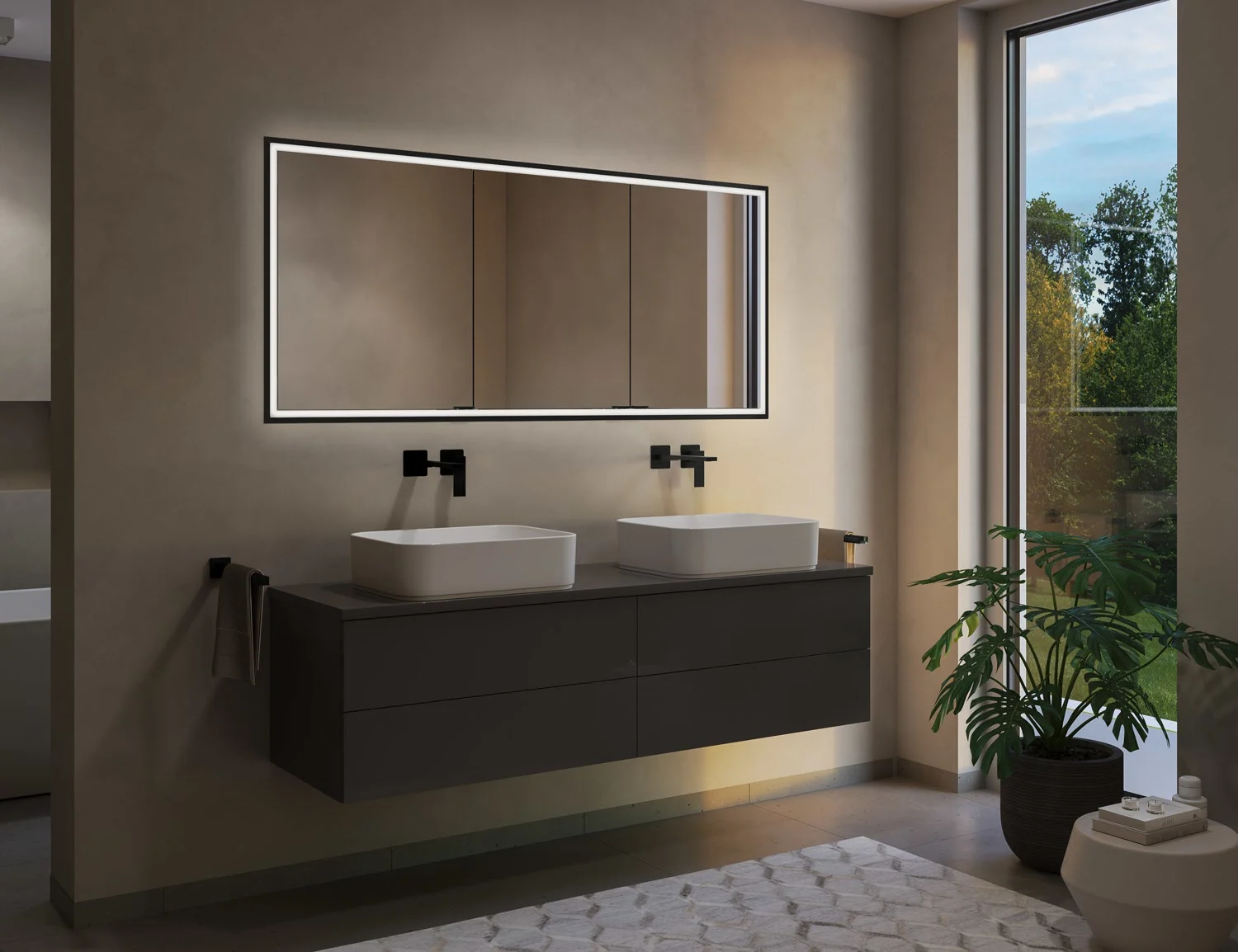 Kronenbach Cube 2.0 Spiegelschrank 140 cm, Unterputz, 3-türig Bild 9