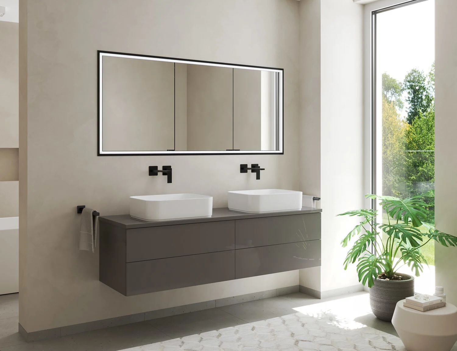 Kronenbach Cube 2.0 Spiegelschrank 140 cm, Unterputz, 3-türig Bild 7