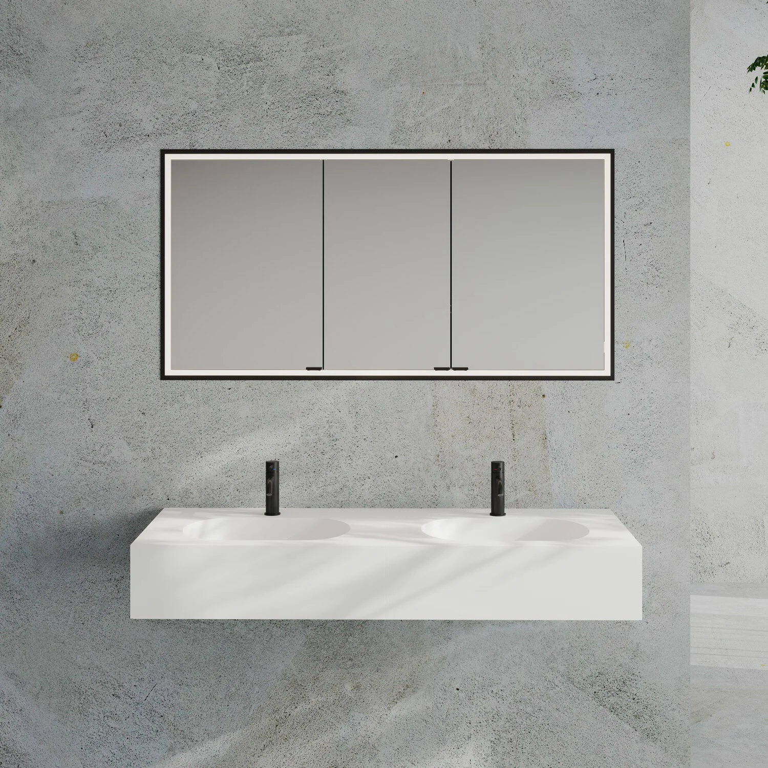 Kronenbach Cube 2.0 Spiegelschrank 140 cm, Unterputz, 3-türig Bild 6