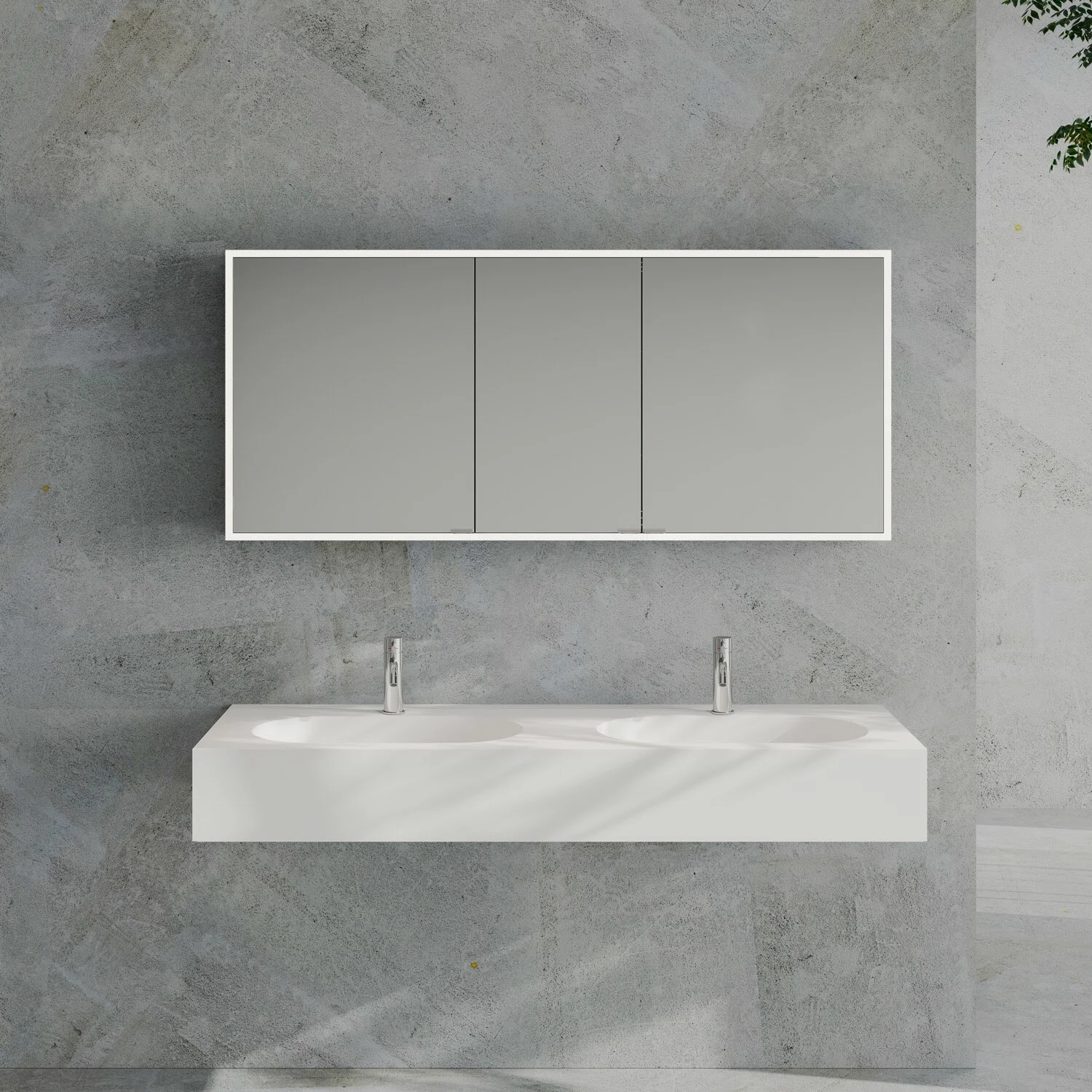 Kronenbach Cube 2.0 Spiegelschrank 160 cm, Aufputz, 3-türig Bild 7