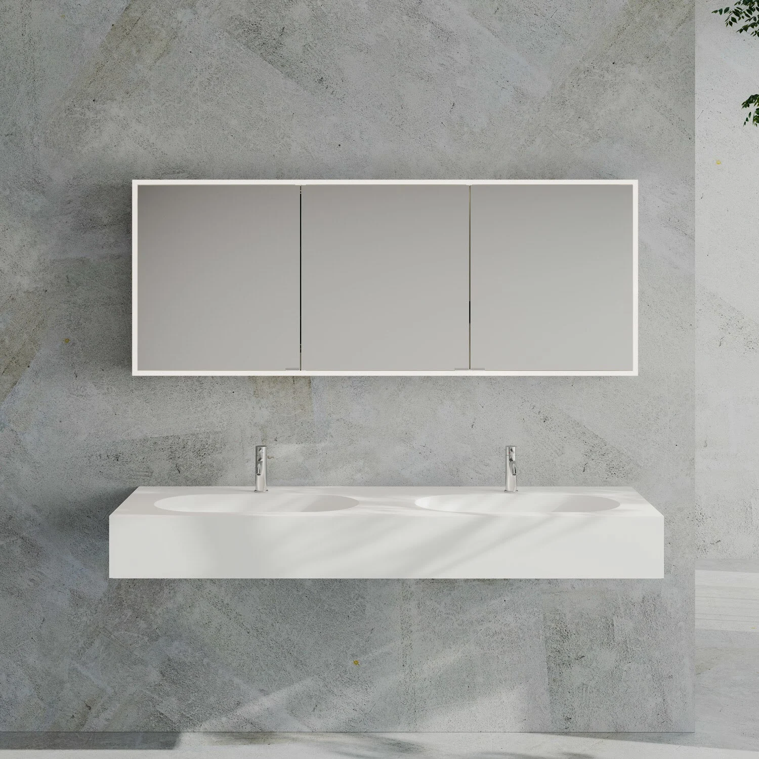 Kronenbach Cube 2.0 Spiegelschrank 180 cm, Aufputz, 3-türig Bild 7