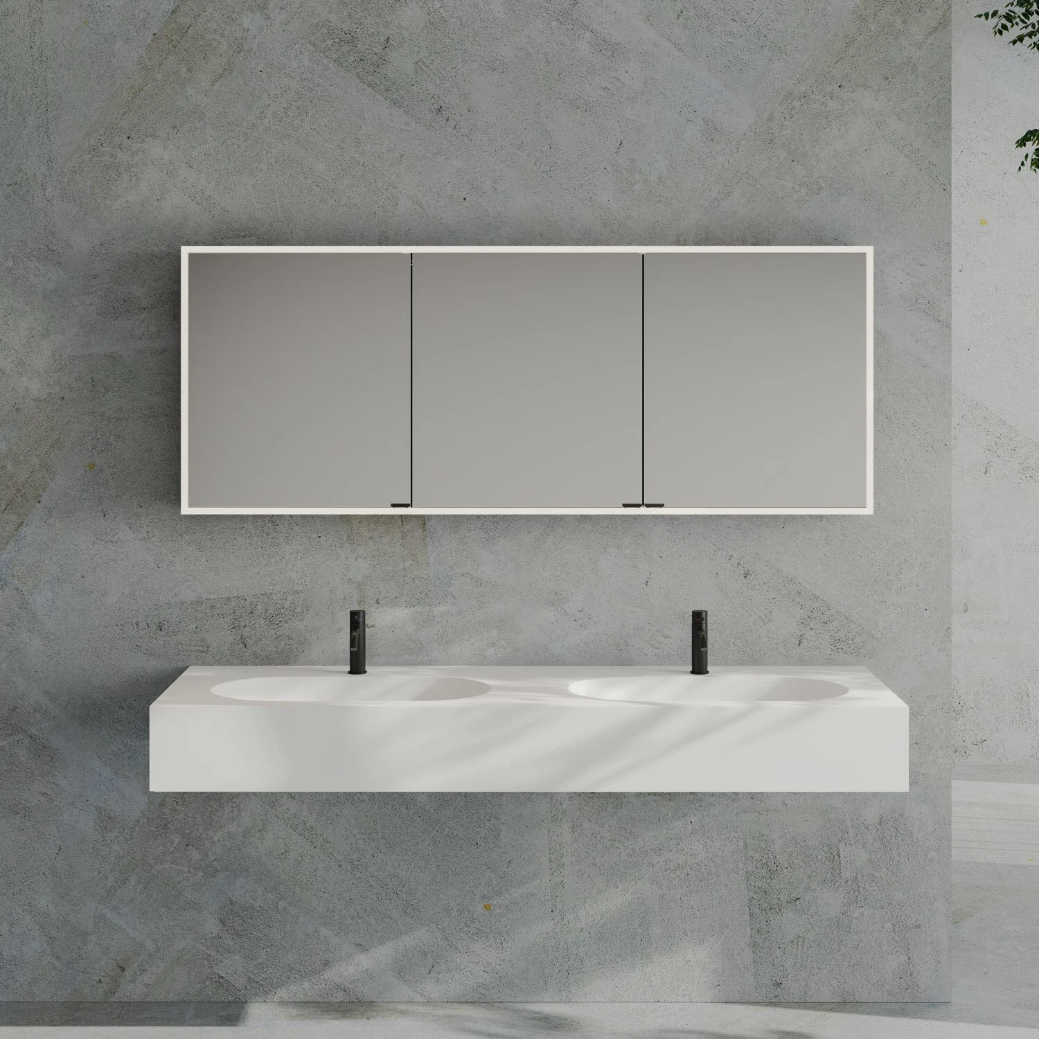 Kronenbach Cube 2.0 Spiegelschrank 180 cm, Aufputz, 3-türig Bild 7