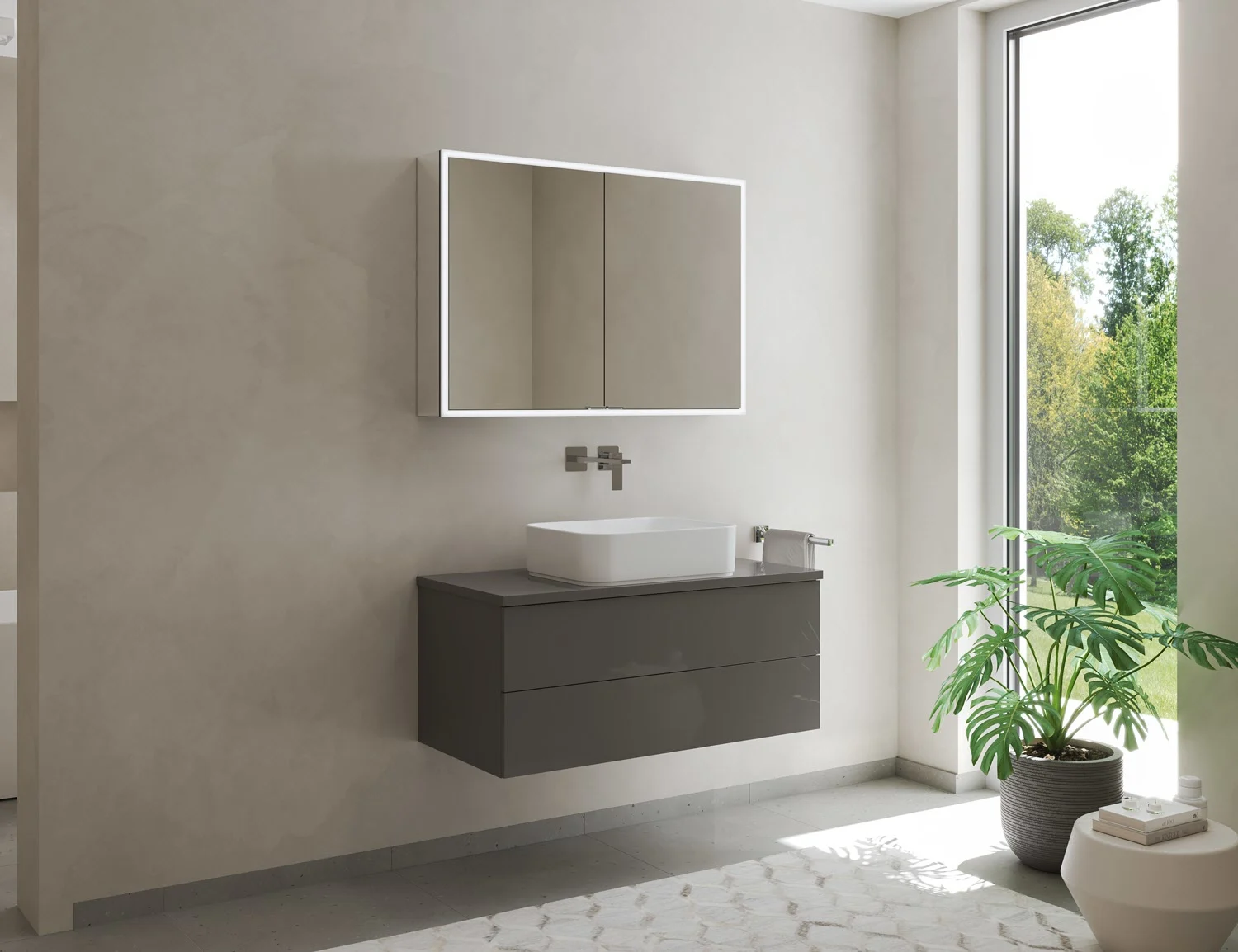 Kronenbach Cube 2.0 Spiegelschrank 60 cm, Aufputz, 2-türig Bild 3