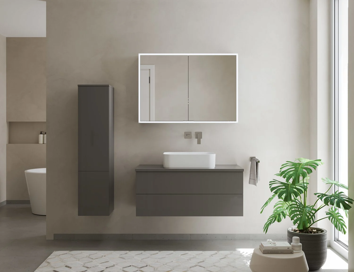 Kronenbach Cube 2.0 Spiegelschrank 60 cm, Aufputz, 2-türig Bild 7