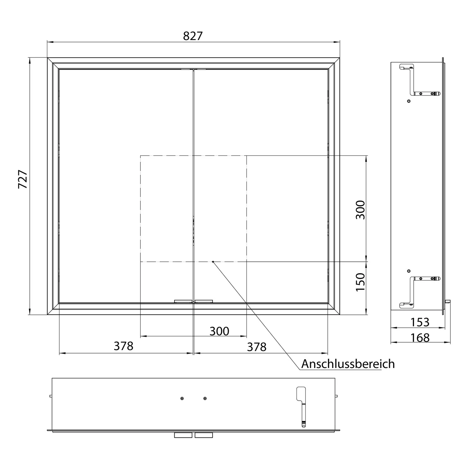 Kronenbach Cube 2.0 Spiegelschrank 80 cm, Unterputz, 2-türig Bild 6
