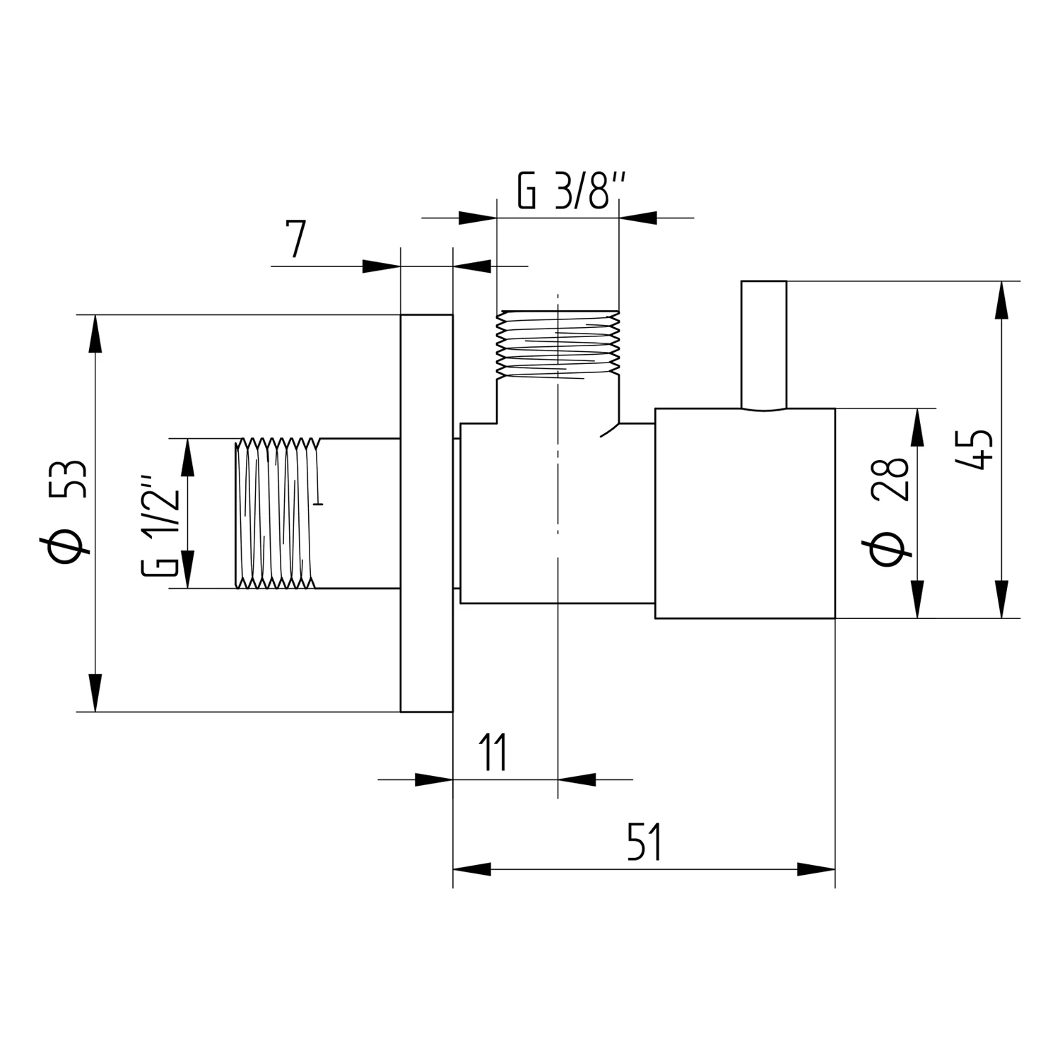 Kronenbach Design-Eckventil 2.0 rund Bild 2