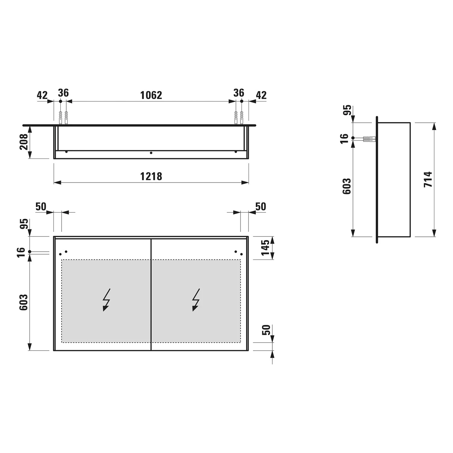 LAUFEN LANI Spiegelschrank mit LED-Lichtelement horizontal 122 cm Bild 2