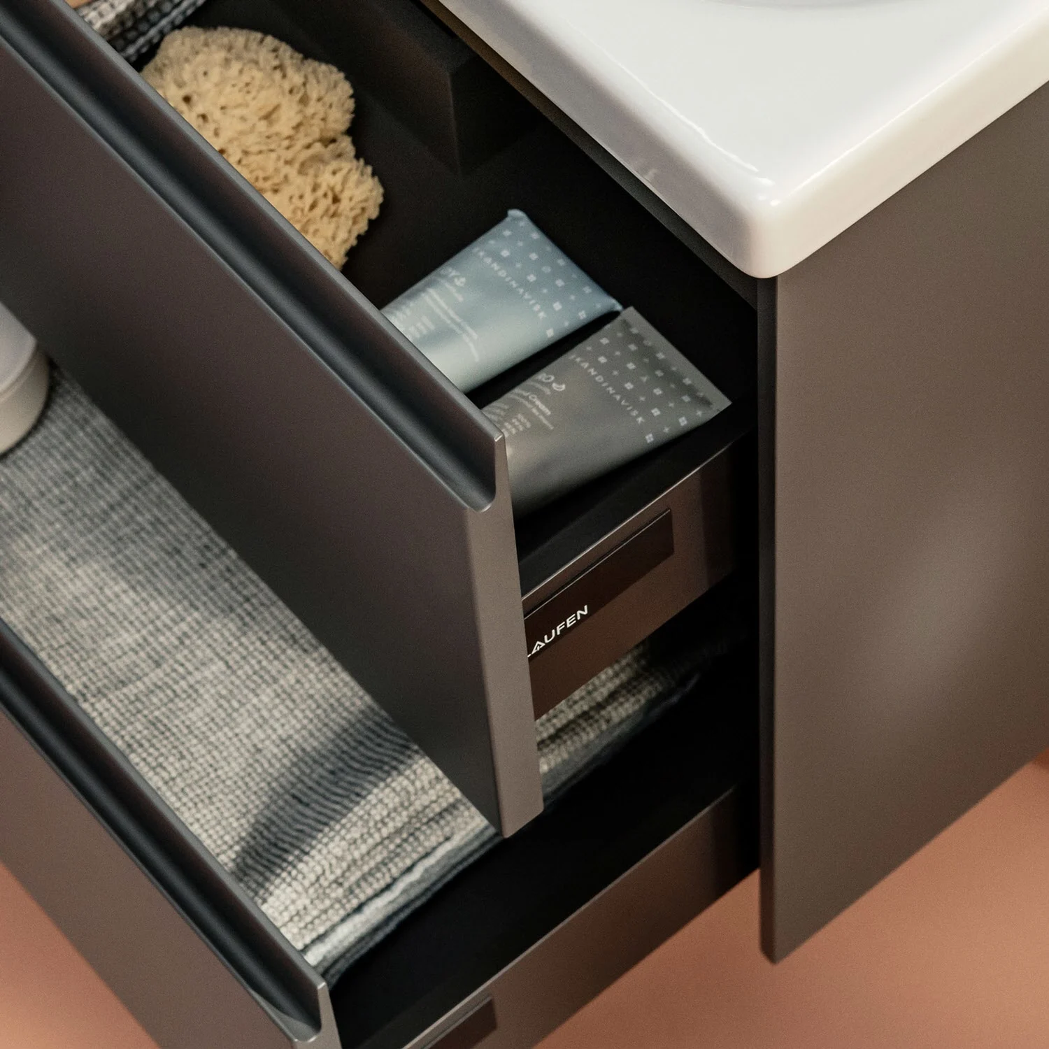 LAUFEN LANI für Kartell • LAUFEN Waschtischunterschrank 58,5 x 45 cm mit 2 Auszügen Bild 2