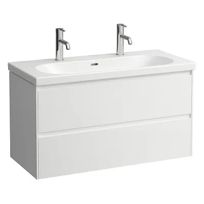 Umywalka Laufen LUA 100 x 46 cm, 2 otwory na baterię, z przelewem