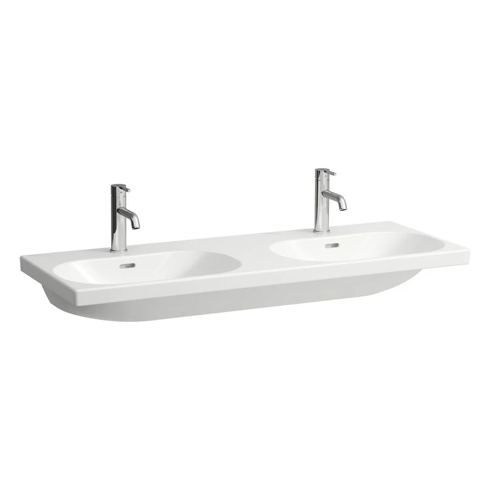 LAUFEN LUA Doppelwaschtisch 120 x 46 cm mit Hahnloch und Überlauf