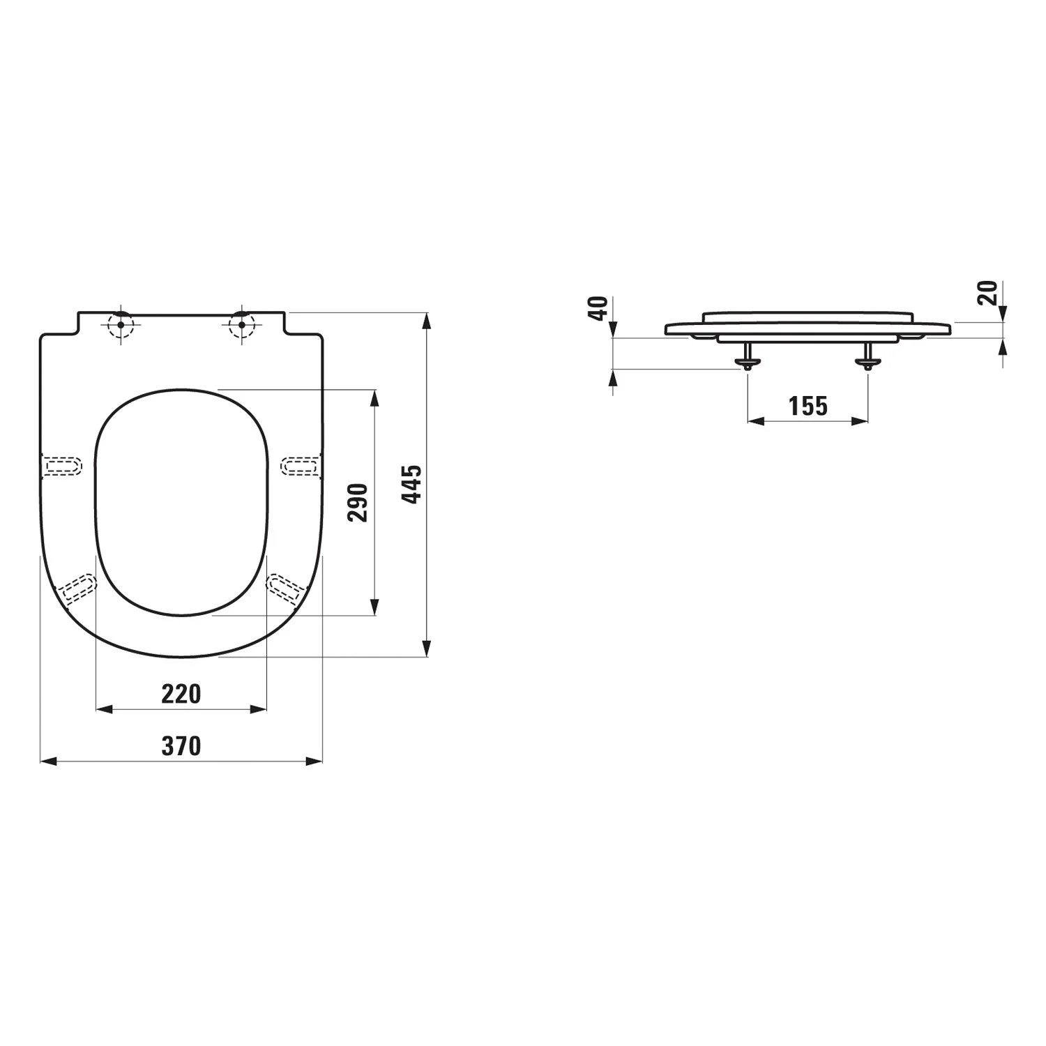 LAUFEN LUA Slim WC-Sitzring ohne Absenkautomatik Bild 2