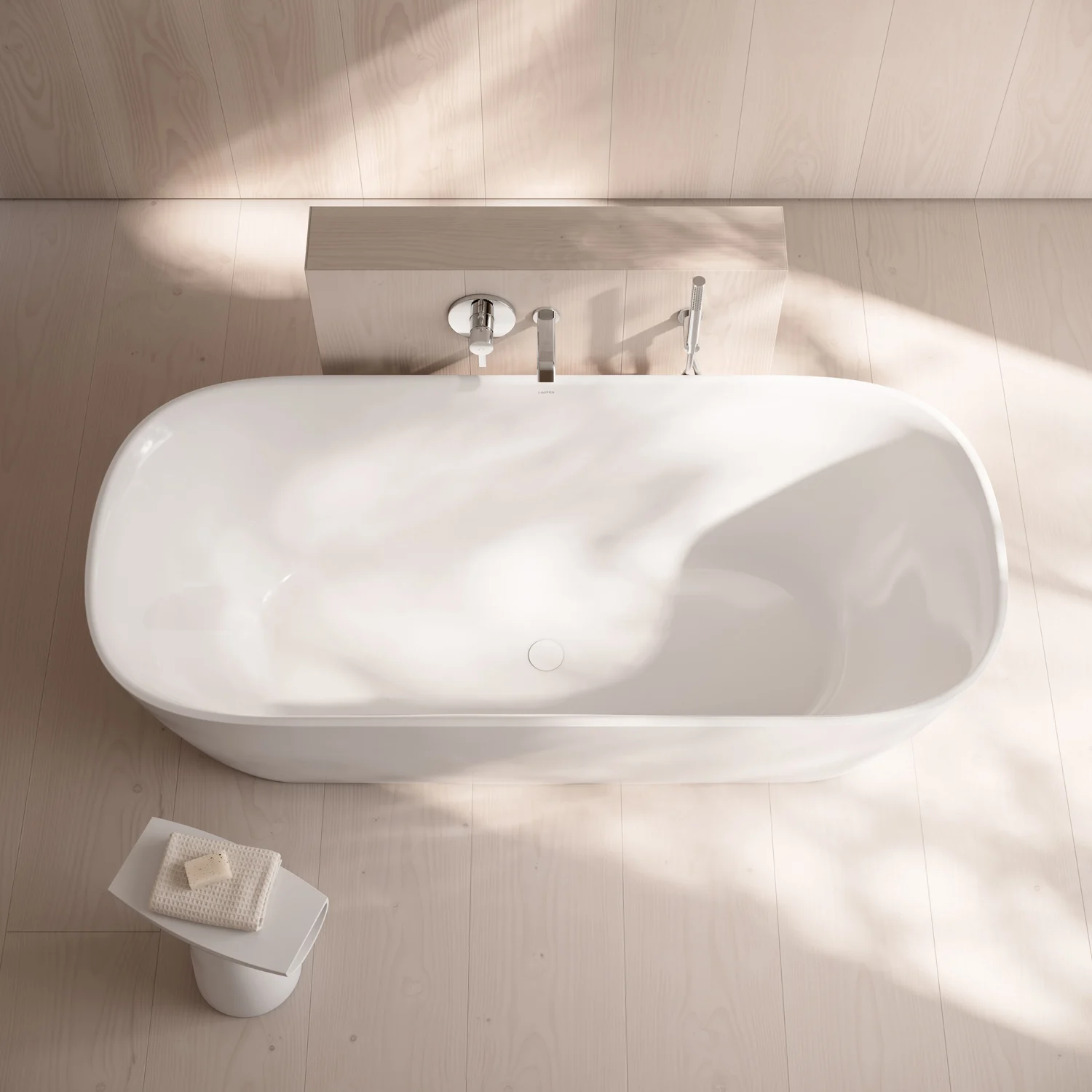 LAUFEN MEDA Freistehende Oval-Badewanne 180 x 80 cm Bild 4