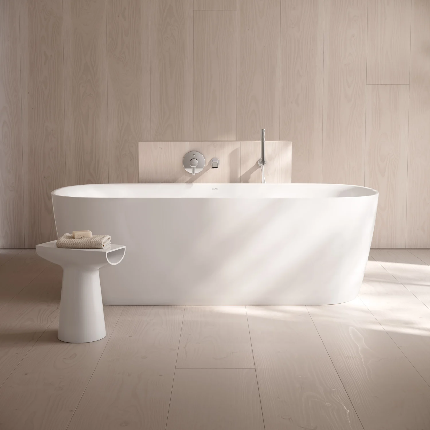 LAUFEN MEDA Freistehende Oval-Badewanne 180 x 80 cm Bild 5