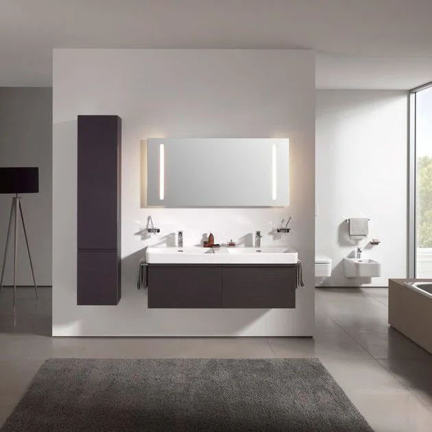 LAUFEN PRO S Waschtischunterbau 126 cm mit 2 Auszügen und Innenschublade Bild 4