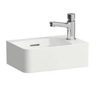 LAUFEN Val Handwaschbecken 34 x 22 cm mit 1 Hahnloch, mit Überlauf Bild 2