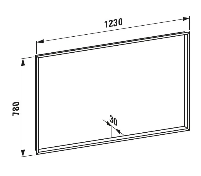 LAUFEN Frame 25 Einbaurahmenset für Spiegelschrank 120 cm H408804 Bild 2