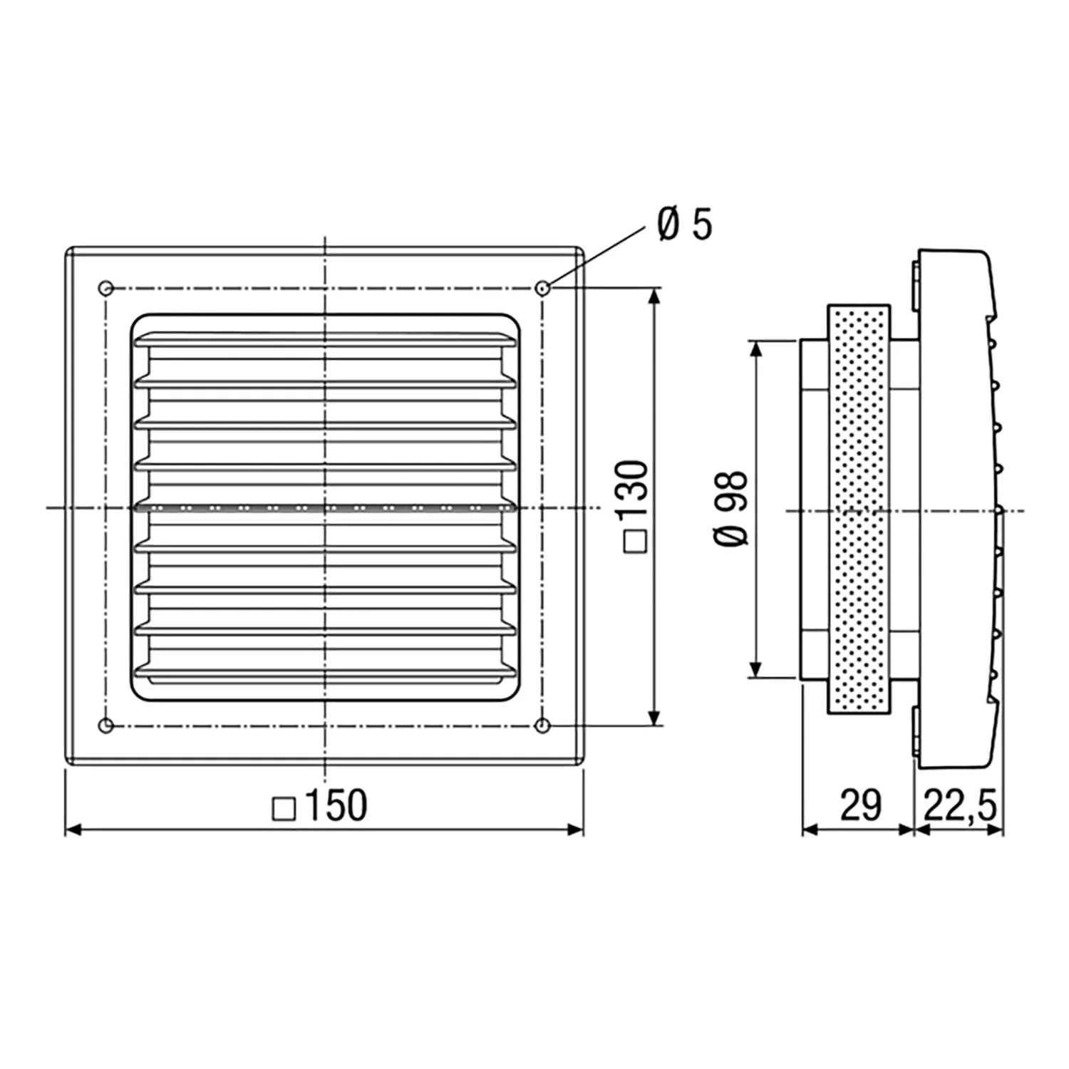 MAICO AKE 100 Zuluft-Set für Kellerentfeuchtungsset , DN 100, manuell Bild 2