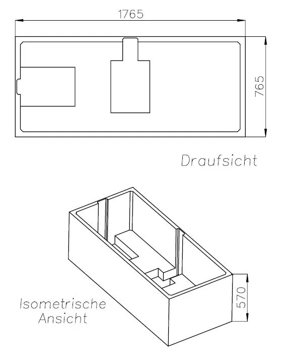 Schedel Wannenträger für Bette Lux 180 x 80 cm Bild 2