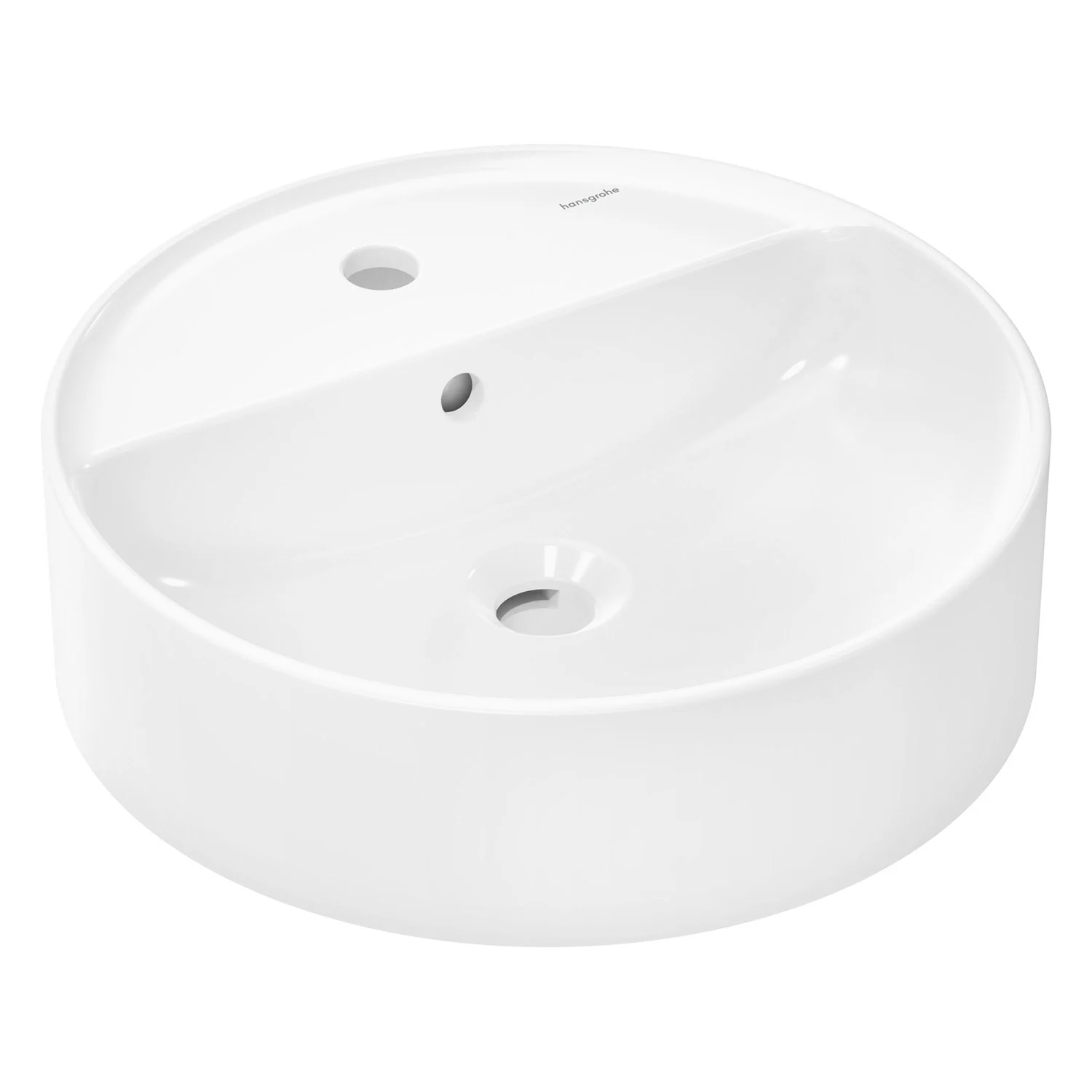 hansgrohe Xuniva S Aufsatzwaschtisch Ø 45 cm, mit 1 Hahnloch, mit Überlauf, mit SmartClean Bild 2