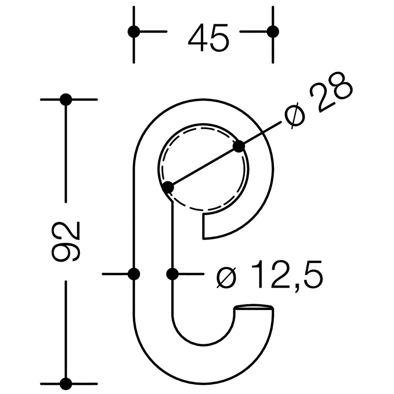 HEWI Serie 477 Haken mit Befestigungsring Bild 3