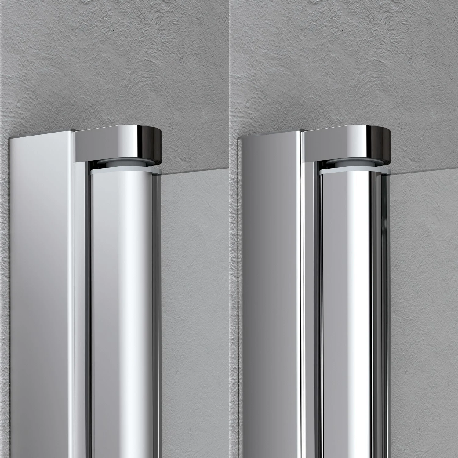 Kermi Liga Pendel-Falttür für Duschwanne 90 cm mit 2 Glasflügeln, Anschlag rechts Bild 3