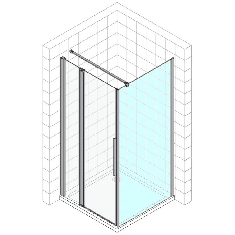 Kronenbach Tube Trennwand für Pendeltür, 75 x 200 cm Bild 2
