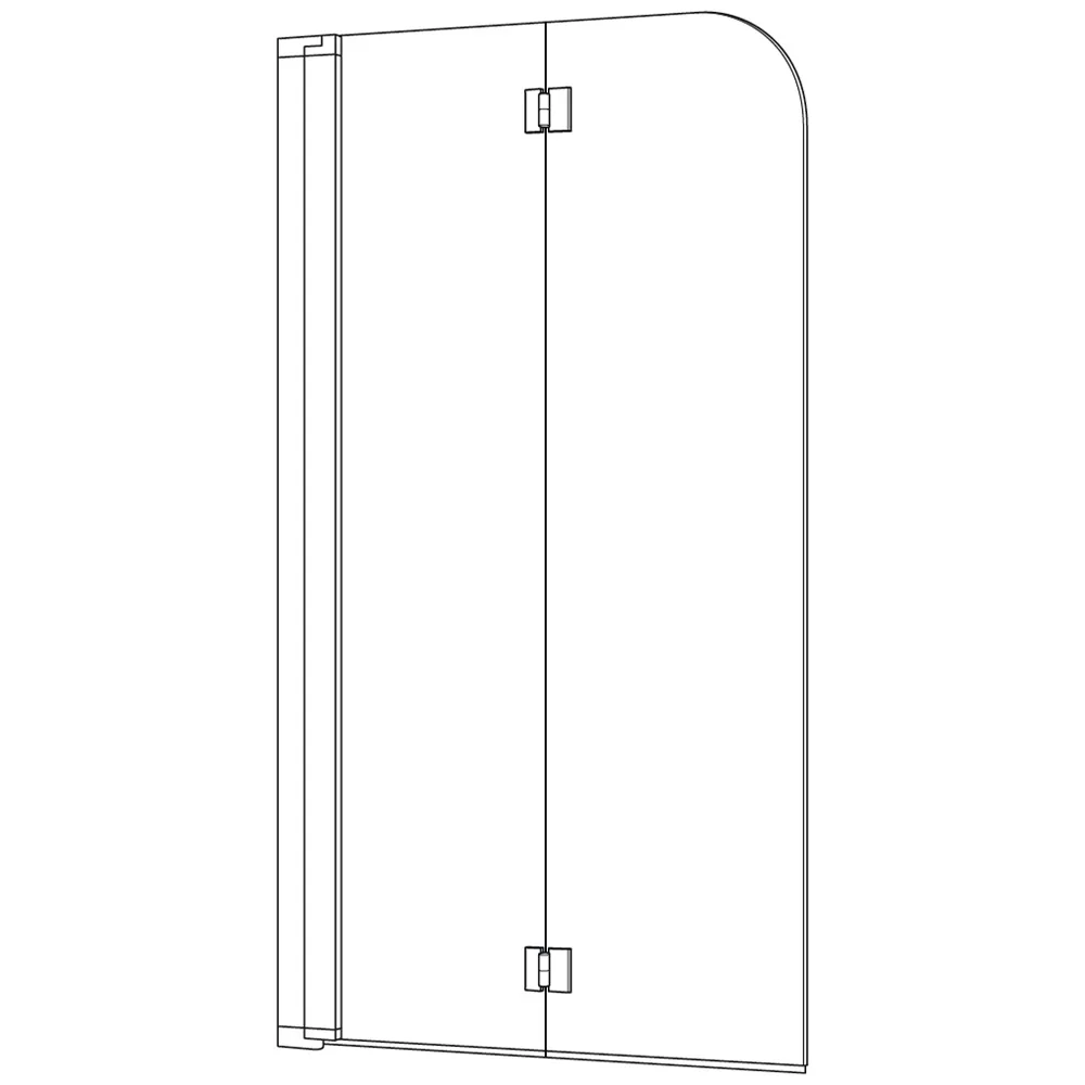 Kronenbach Tube Falttür für Badewanne, 132 x 140 cm, Anschlag links Bild 4