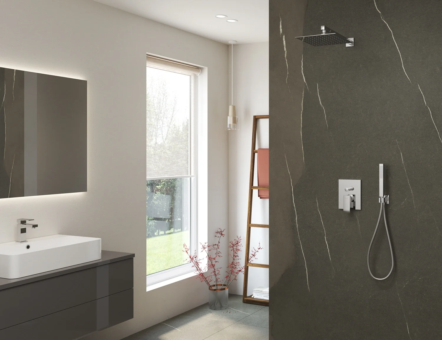 Kronenbach Quara 3.0 Duschsystem Unterputz, Einhebelmischer mit Umsteller, eckig Bild 4