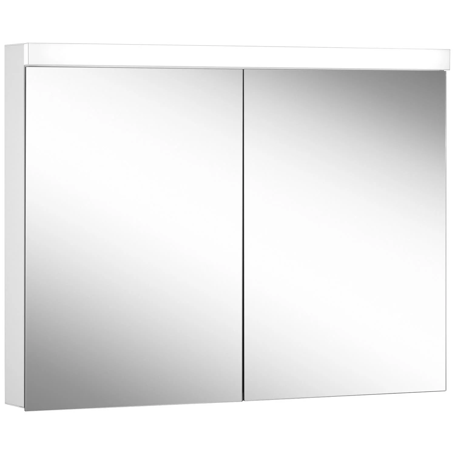 Szafka z lustrem widok z przodu na białym tle, Schneider