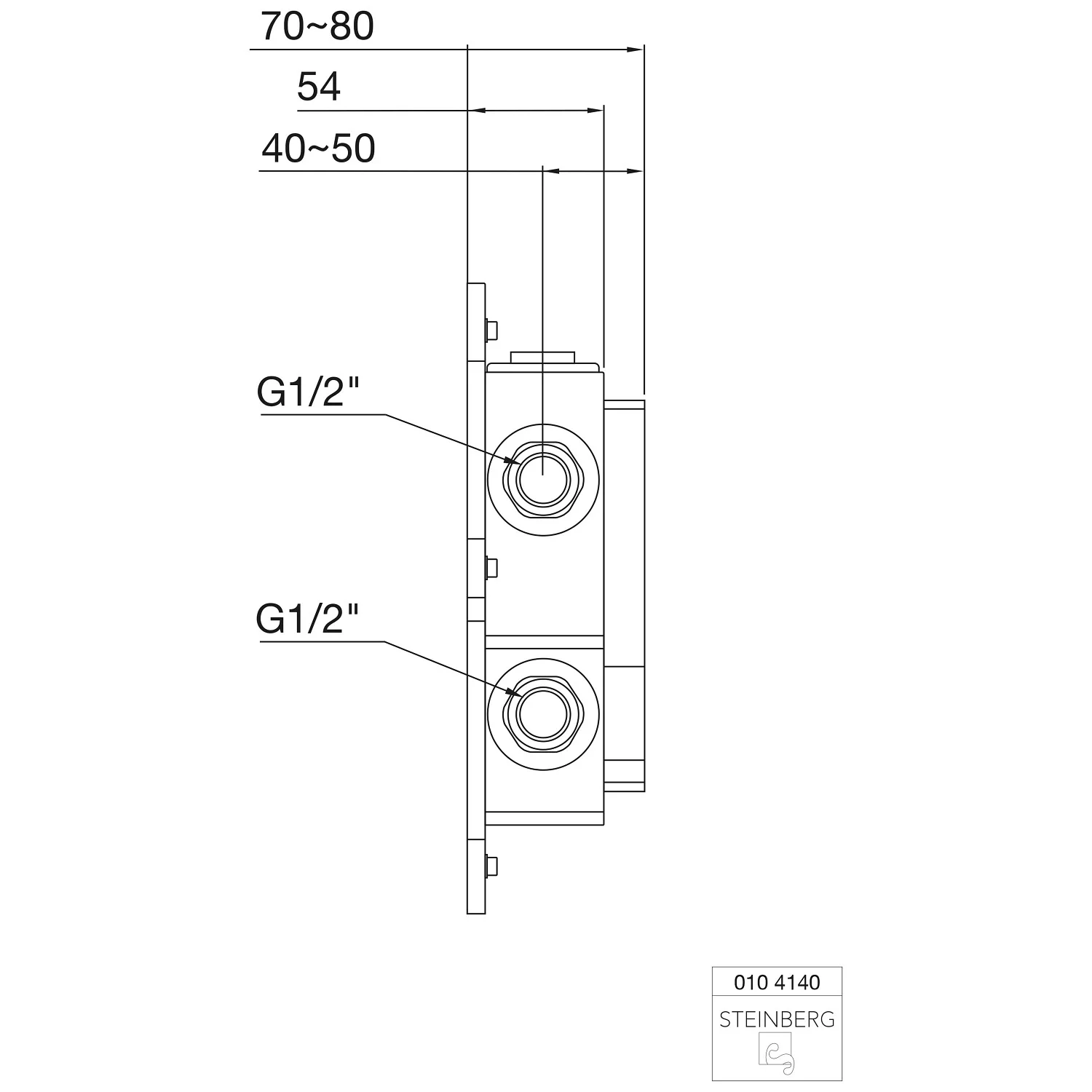 Steinberg Universal Einbaukörper für Brausethermostat mit 2-Wege-Umsteller UP Bild 3