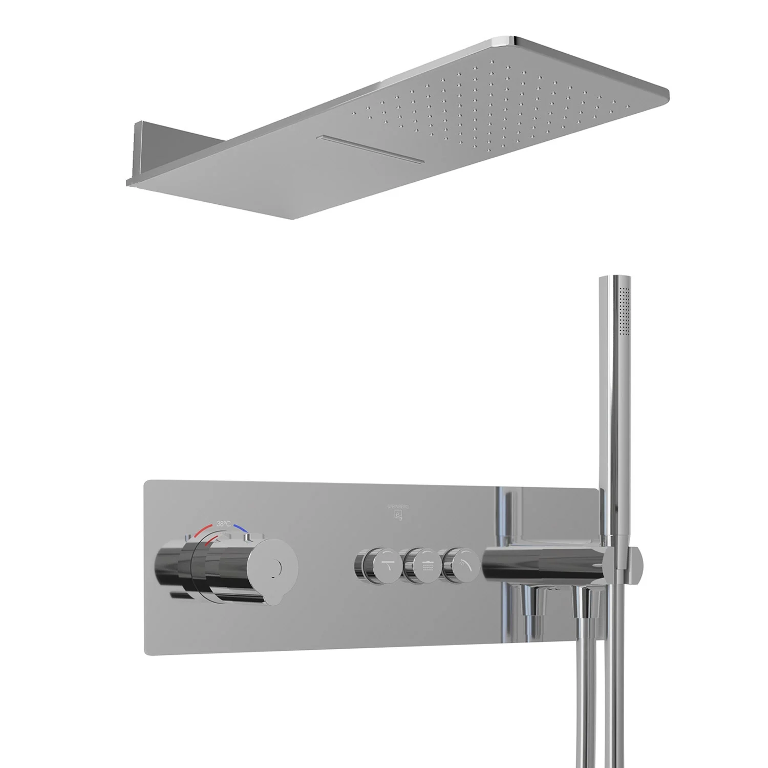 Steinberg Sensual Rain "Wall Rain" Regenpaneel mit Thermostat