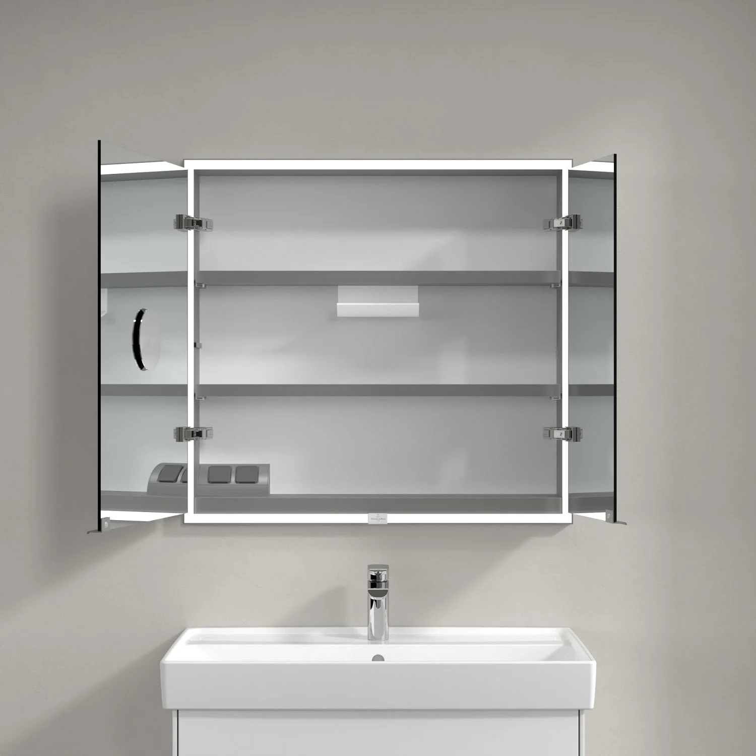 Villeroy & Boch My View Now Einbau-Spiegelschrank 80 cm, 2 Türen, mit Sensordimmer Bild 8
